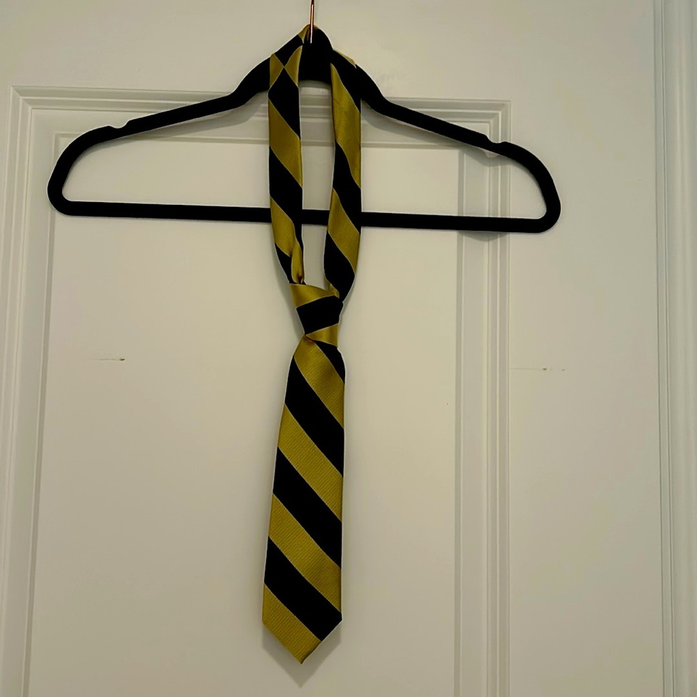 Boys gold and black necktie